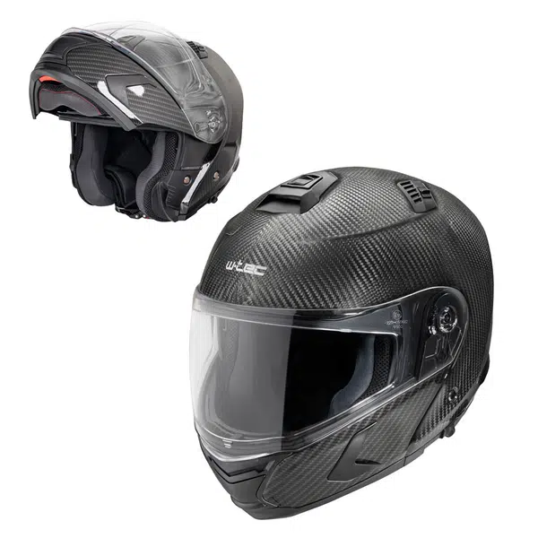 Výklopná moto přilba W-TEC Tensiler karbon lesk XL (61-62)