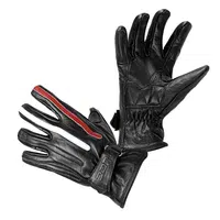 Moto rukavice W-TEC Classic Jawa černá s červeným a bílým pruhem XXL