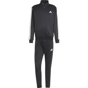 adidas SPORTSWEAR BASIC 3-STRIPES FLEECE Pánska tepláková súprava, čierna, veľkosť