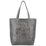 Módní dámská kožená kabelka na rameno Naysa, šedá