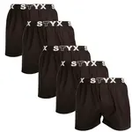 Styx 5PACK pánské trenky sportovní guma černé (5B960) M