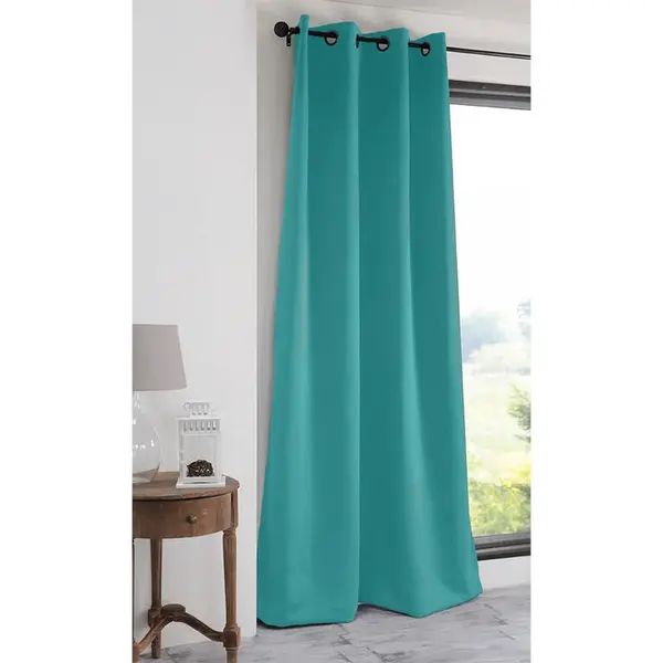 Zatemňovací závěs blackout NOTTE tyrkysový 135 x 250 cm sada 2 ks