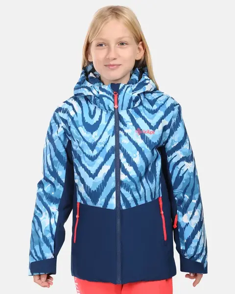 Dívčí lyžařská bunda kilpi samara-jg tmavě modrá 146