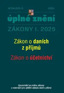 Aktualizace I/5 2025 O daních z příjmů, o účetnictví