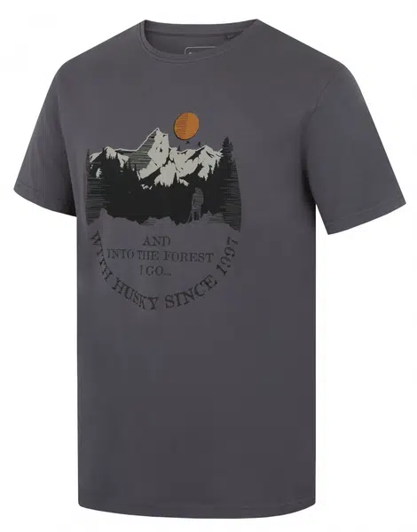 Husky Tee Moon M M, dark grey Pánské bavlněné triko