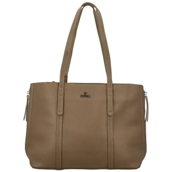 Dámska kabelka na rameno tmavo béžová - Coveri Edith