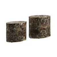 Livetastic SADA KONFERENČNÍCH STOLKŮ, hnědá, kompozitní dřevo, 48-40/33-24,5/40-33 cm