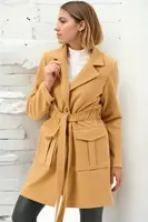 Z9778 DEWBERRY WOMEN'S COAT-CAMEL