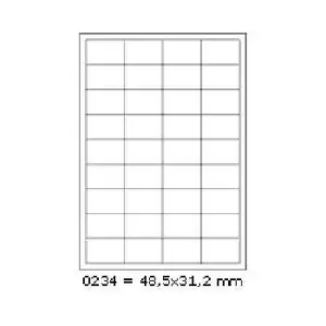 Samolepicí etikety 48,5 x 31,2 mm, 36 etiket, A4, 100 listů