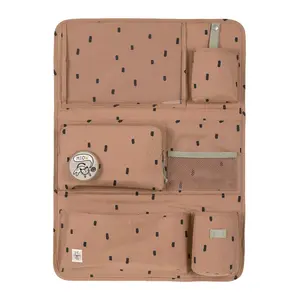 Detský organizér do auta - Happy Prints caramel