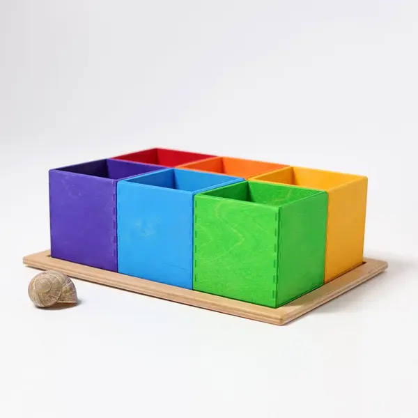 Grimm's - Farebné krabičky - triediaca pomôcka - 6 ks