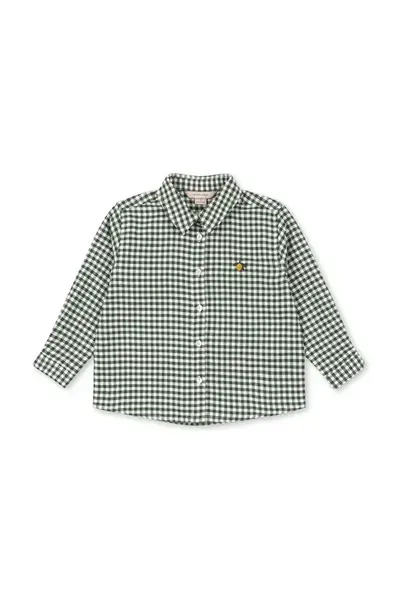 Dětská bavlněná košile Konges Sløjd FORET LS SHIRT GOTS