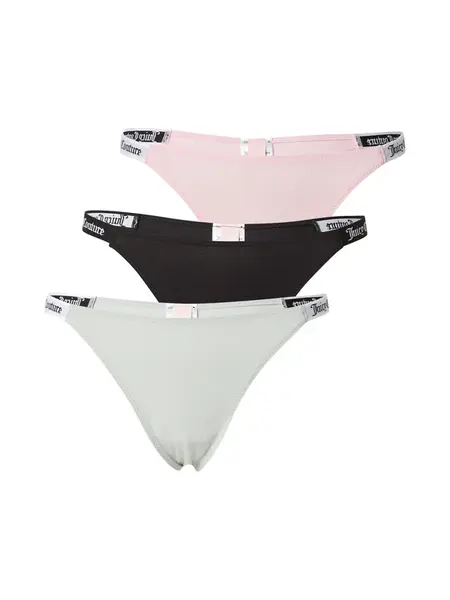 Juicy Couture Tangá  svetlozelená / ružová / čierna / biela