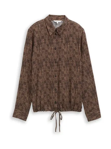 TOM TAILOR Blúzka  farba ťavej srsti / čierna