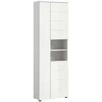 MID.YOU VYSOKÁ SKŘÍŇ, černá, vysoce lesklá bílá, 60/190/34 cm