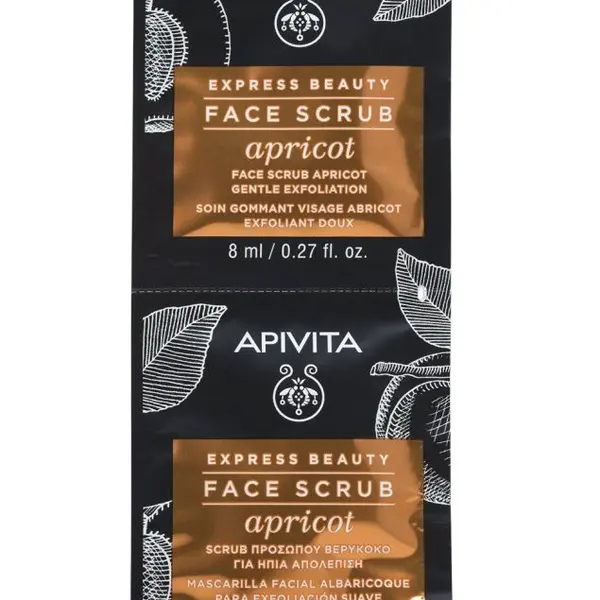 APIVITA Express Beauty Apricot pleťový peeling 2x8 ml