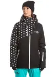 Meatfly snowboardová bunda Deborah G - Black White Dot | Černá | Velikost XS