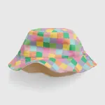 Fialovo-zelený detský obojstranný klobúk GAP