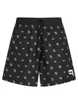 Karl Lagerfeld Plavecké šortky  čierna / biela