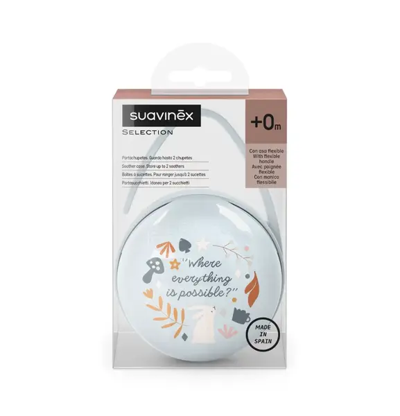 Suavinex Wonderland Duo Krabička na šidítka 1 ks světle modrá