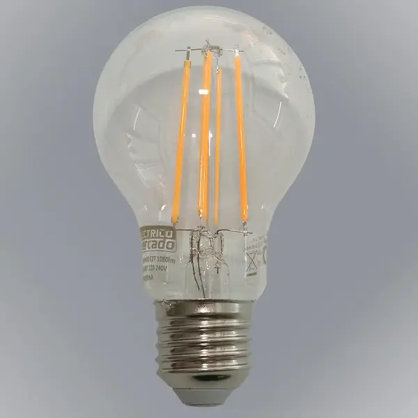 Žiarovka FL A60 9W/1100LM E27 230V 2700K CLEAR