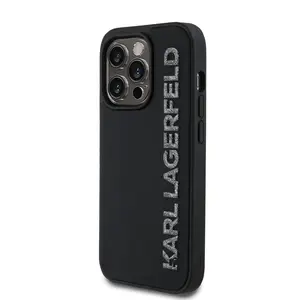 Zadní kryt Karl Lagerfeld 3D Rubber Glitter Logo Karl pro Apple iPhone 13 Pro, černá