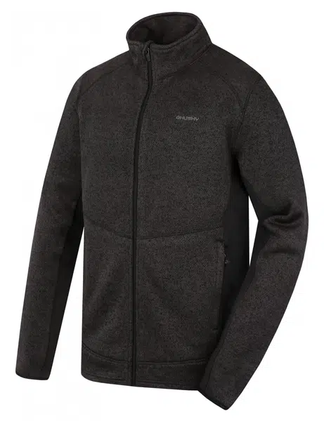 Husky Alan M XL, black Pánský fleecový svetr na zip
