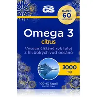 GS Omega 3 Citrus 3000 mg kapsle pro normální činnost srdce a mozku příchuť 160 cps
