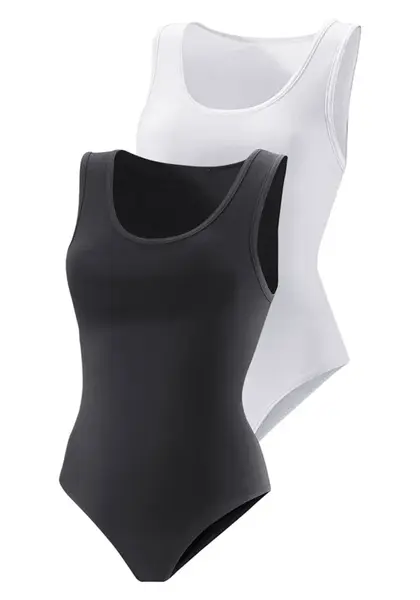 VIVANCE Košeľové body  čierna / biela