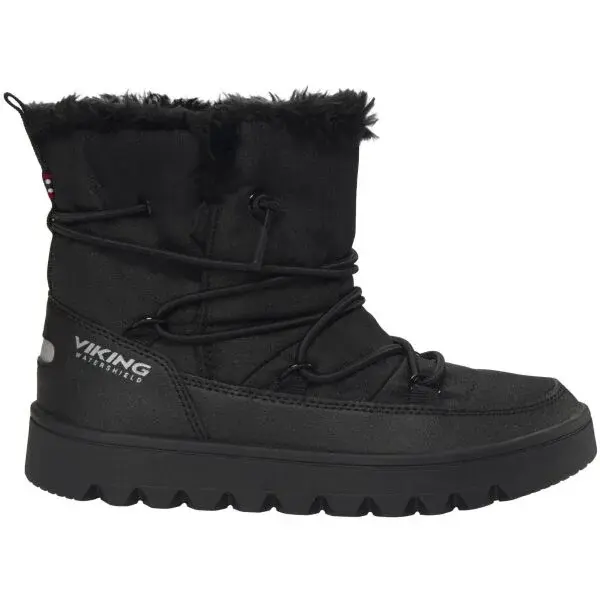 VIKING BY NORWAY SNOWFLAKE WARM WP SL Detská zimná obuv, čierna, veľkosť
