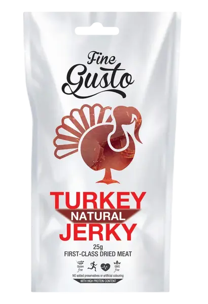 FINE GUSTO Krůtí Jerky Natural 25 g