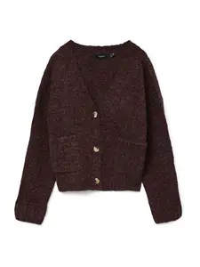 VERO MODA Kardigán 'VMINGRID'  vínovo červená