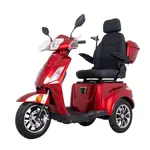 Elektrický tříkolový vozík inSPORTline Zorica Deluxe s elektromagnetickou brzdou červená