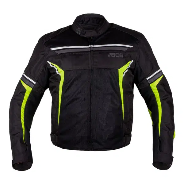 Pánská moto bunda BOS Laganas Black/Yellow XL