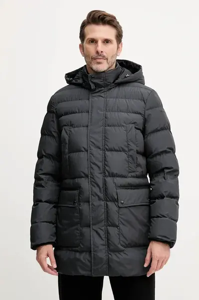 Bunda Geox LEITAN šedá barva, zimní, M5628B T3266