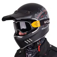 Moto přilba W-TEC Black Heart Retron s brýlemi Dalhart Angerwheel Black L (59-60)