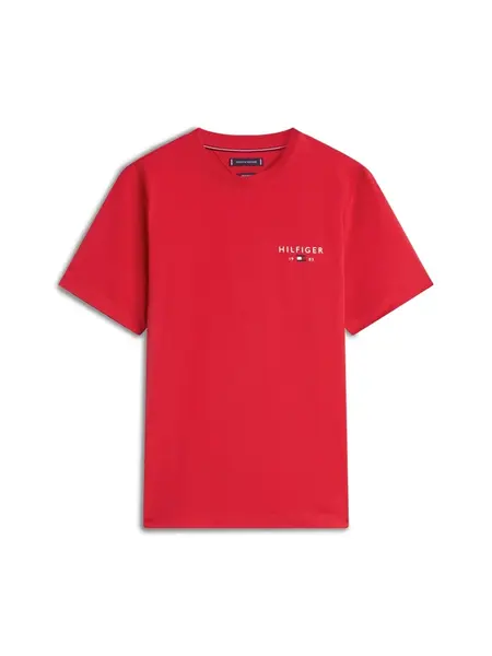 TOMMY HILFIGER Tričko 'BRAND LOVE'  červená / biela