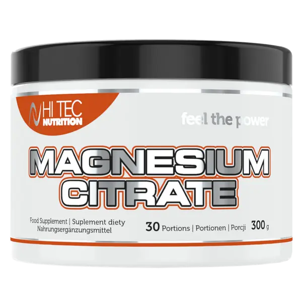 HiTec Nutrition Magnesium Citrate 300g - pomeranč