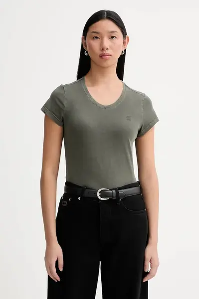 Bavlněné tričko G-Star Overdyed eyben slim 2.0