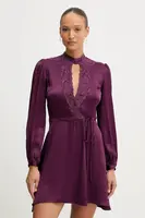 Šaty Twinset fialová barva, mini, 252TT2245