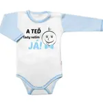 Baby Nellys Body dl. rukáv s vtipným textem, A TEĎ tady velím JÁ!, vel.56