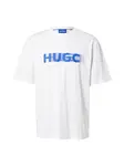 HUGO Tričko 'Nalax'  modrá / biela