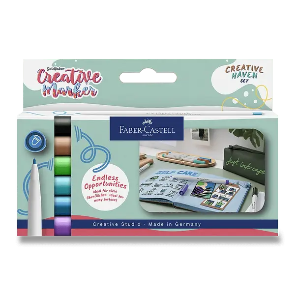 Popisovač Faber-Castell Goldfaber Creative M sada 6 ks, Haven