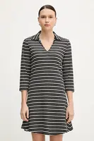 Bavlněné šaty Tommy Hilfiger černá barva, mini, WW0WW47868