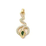 Brass Micro Pave Cubic Zirconia Pendants