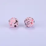 Printed Round Silicone Focal Beads