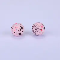 Printed Round Silicone Focal Beads