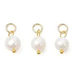 Natural Cultured Freshwater Pearl Two Sides Polished Charms