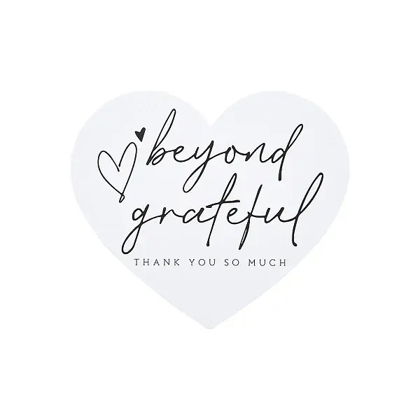 20Pcs Coated Paper Thank You Greeting Card