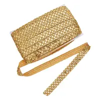 Polyester with PVC Paillette Lace Trim Ribbon